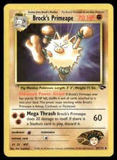 Brock's Primeape Uncommon Unlimited Gym Challenge 035/132 NM Pokémon TCG