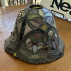 Stained Glass Tiffany Style Lamp Bell Hyacinth Jeweled Beaded Shade Rare Vtg