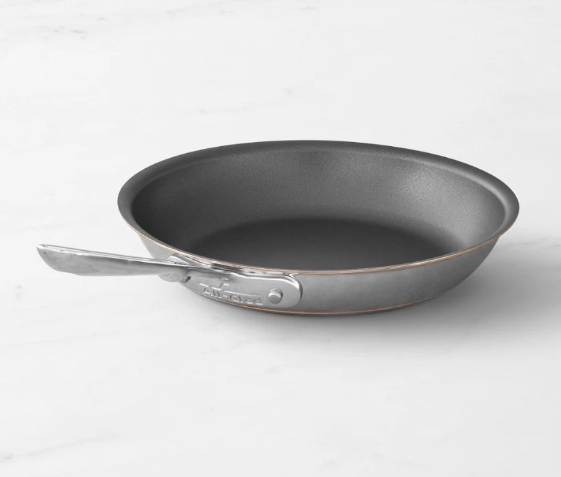 New All Clad Copper Core Nonstick 8 inch Polished 5-ply Stainless Steel Fry Pan