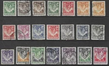 NORTHERN RHODESIA 1938-52 SET (21) FINE-VERY FINE USED.  SG.25 - 45.      (D954)