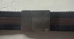 Ceinture réglable toile rayée bicolore Gucci