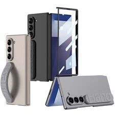 For Samsung Z Fold 7/6 Shockproof Elastic Hand Strap Rugged Case + Screen Film 