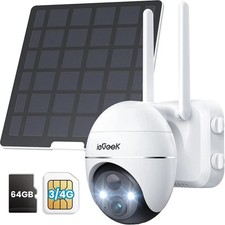 ieGeek 4G LTE Cellular Security Camera Wireless Outdoor,Solar Battery Powered