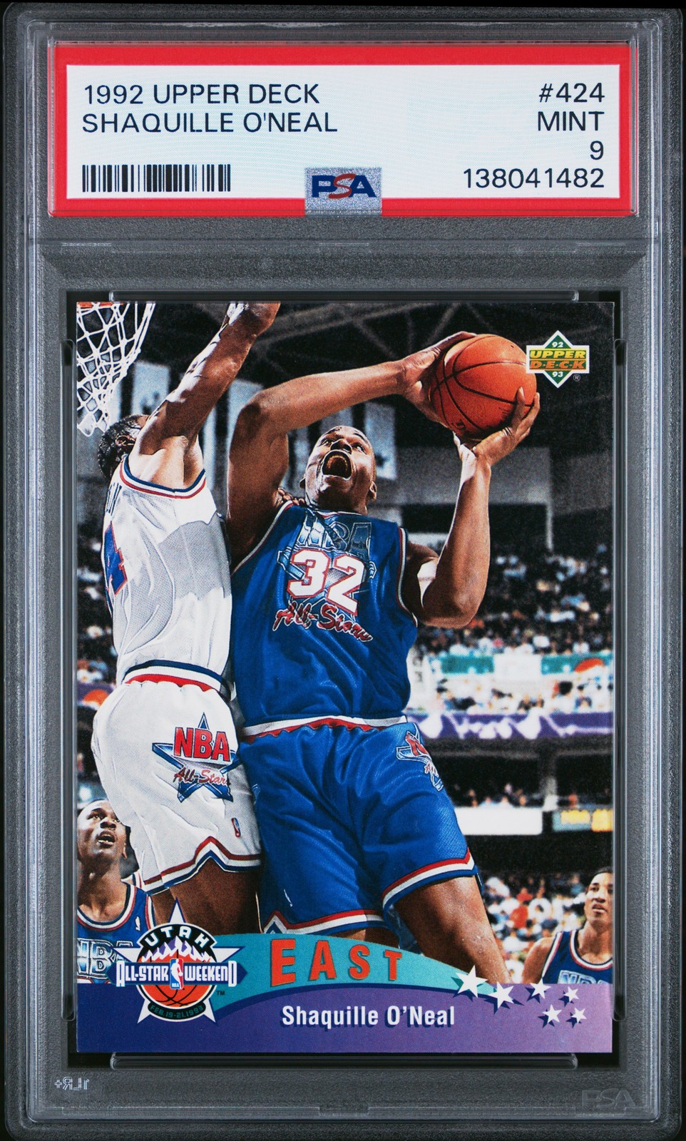 1992 UD #424 SHAQUILLE O'NEAL PSA 9