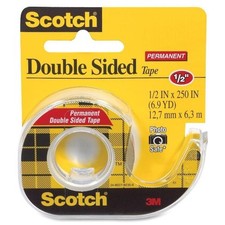 Scotch Double Sided Tape - 0.50" Width X 20.83 Ft Length - 1" Core - Acrylate -