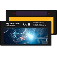Auto Darkening Welding Lens Shade 11, 2x4 1/4 Gold Welding Lens, Solar Weldin...