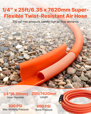 Vevor Air Hose 14 X 25ft Hybrid Air Compressor Hose 300 Psi Kink-resistant P Vevor Air Hose 14 X 25ft Hybrid Air Compressor Hose 300 Psi Kink-resistant P