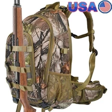 Hunting Backpack W/ Rifle Holder Rain Cover Hydration Port Ergonomic Design New