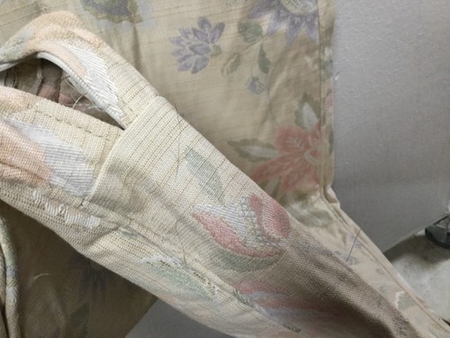 Window Seat Cushion Cover Plus 1.5 yds Matching Fabric Floral Beige R23 - Picture 10 of 10