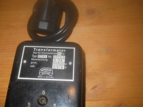 Hensoldt Wetzlar Transformator LTKI, Nr. 37122, 5 VA - Bild 2 von 5