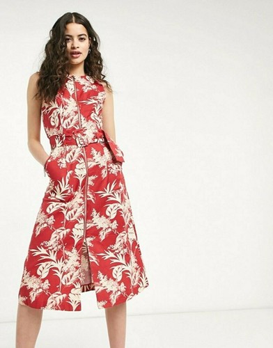 oasis palm print dress