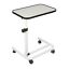 thumbnail 7  - Overbed Table Medical Care Over Bed Chair for meals laptop work study 80cm White