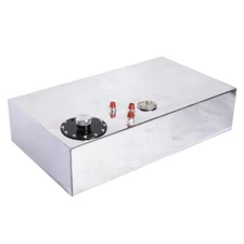 17 Gallon 64L Street Rod Aluminum Race Fuel Cell Gas Tank w/ Cap & Level Sender