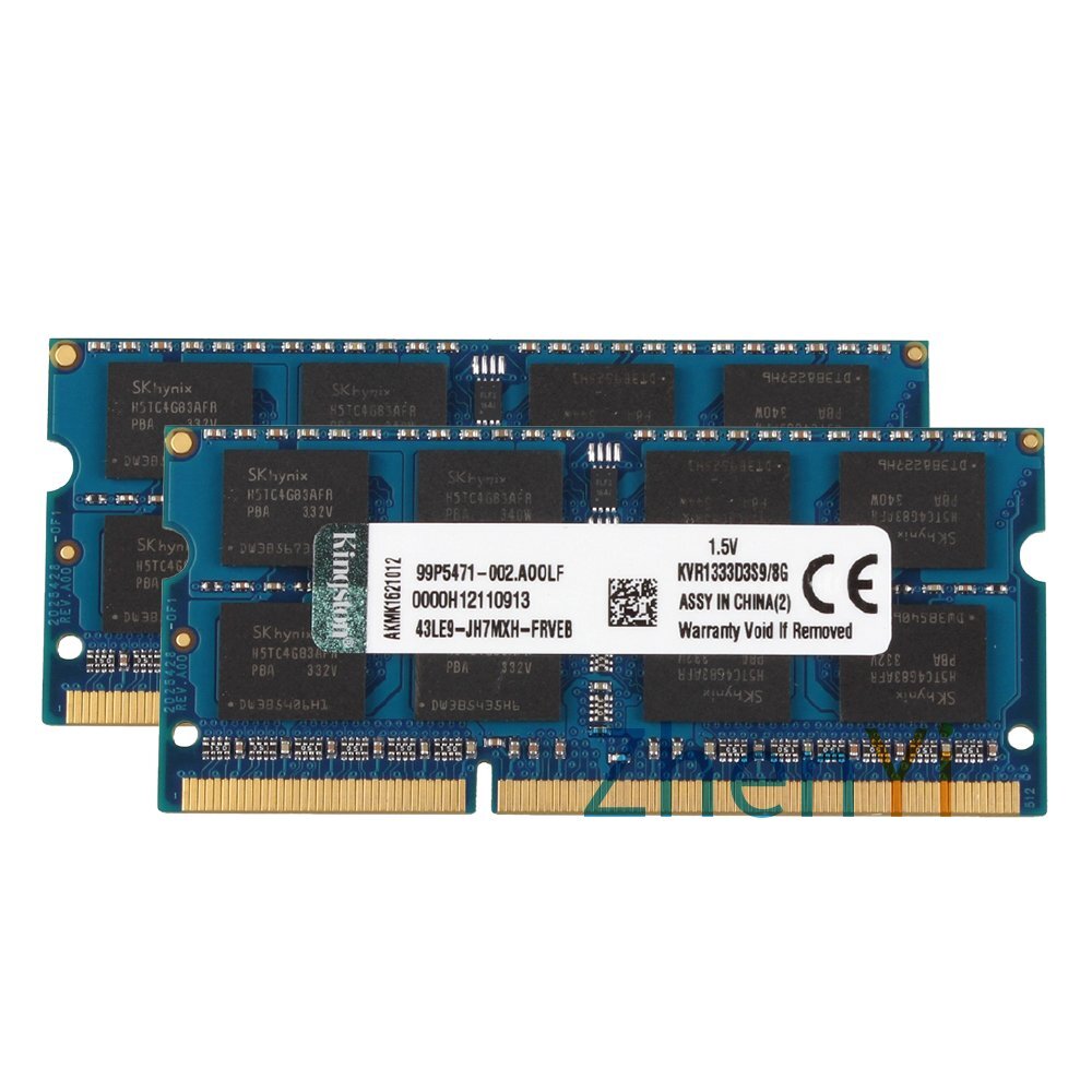 16GB 2x 8GB 4GB 2G DDR3 PC3-10600S KVR1333D3S9/8G Laptop RAM For Kingston  LOT UK