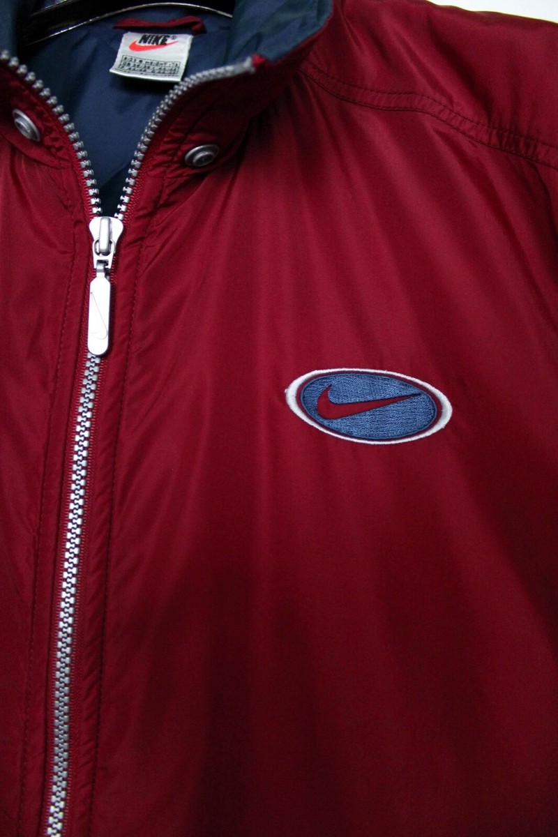 Nike Vintage 90s Big Embroidered Logo Insulated Zip Nylon Jacket