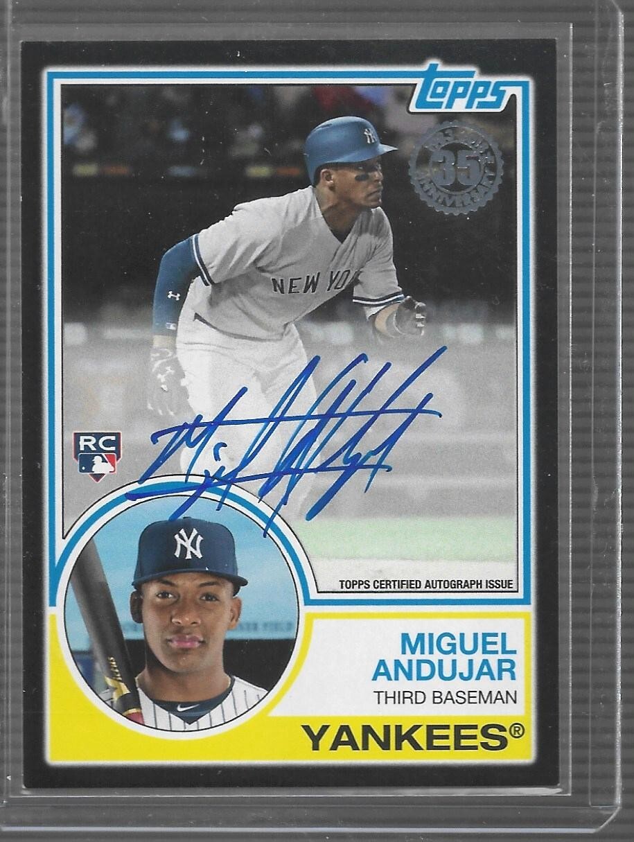 Miguel Andujar RC Auto /99 SP 2018 Topps '83 Topps Autographs Black #83AMA