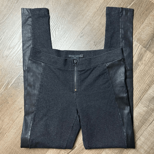 Alice + Olivia | Front Zip Leather Panel Leggings