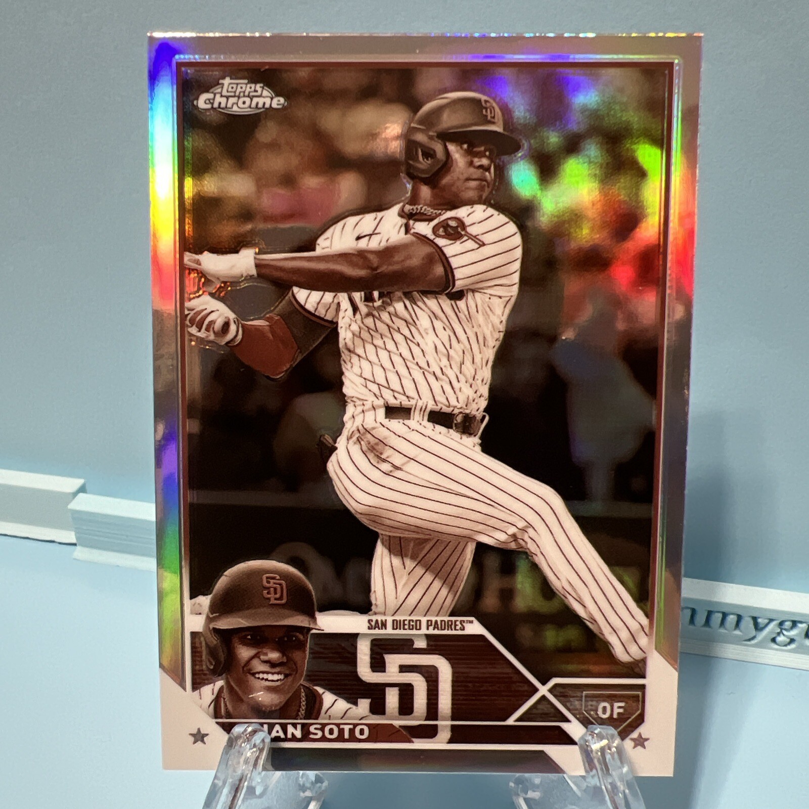 Juan Soto Sepia Refractor 2023 Topps Chrome #100 Padres Yankees Nationals