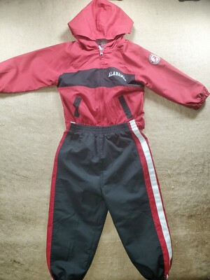 Alabama Crimson Tide Childrens 24 Months Full Zip Lined 2 Piece Windbreaker Suit