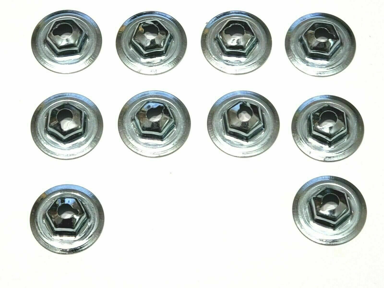 GM GMC Body Fender Door Trim Clip Molding 1/4" Thread Cutting Stud Nuts 10pcs O