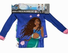 Disney Princess Ariel Little Mermaid 4 Piece Pajama Set