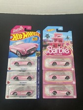 Hot Wheels Barbie The Movie  K Case Barbie Mainline - LOT OF 6 Cars