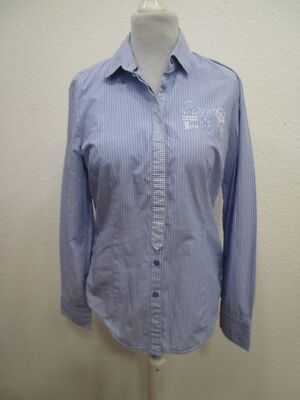 Gaastra Bluse Hemd Langarm blau/weiß gestreift Gr.38 (K48-32)