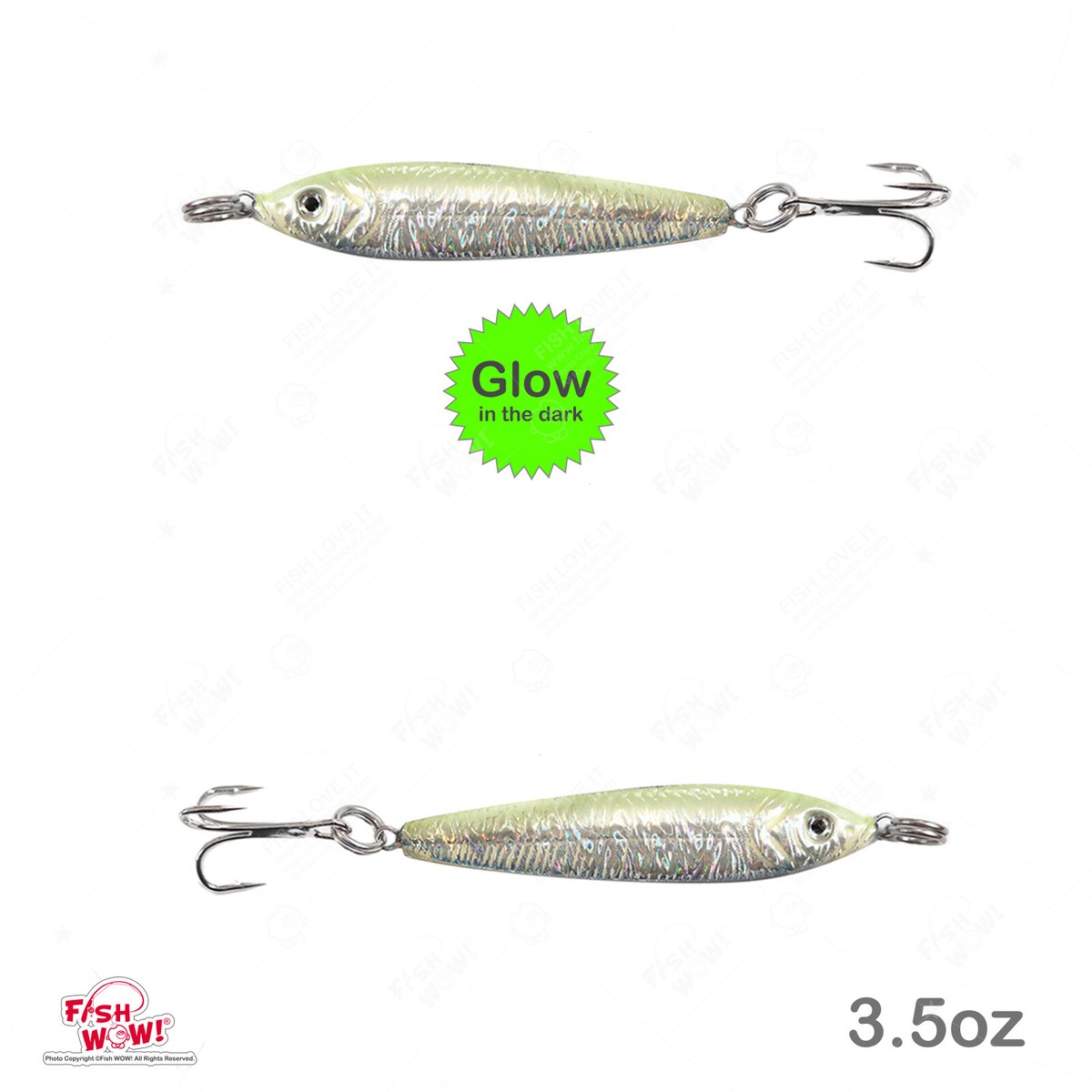 2pcs Glow Fish WOW!® Fishing Mega Live Bait Fish luna