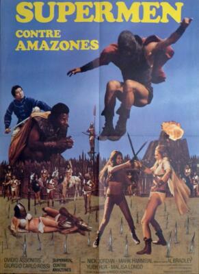 SUPER STOOGES VS THE WONDER WOMEN - SUPERMEN / AMAZON - ORIGINAL FILMPLAKAT