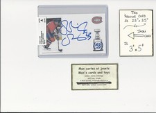 Patrice Brisebois Montreal Canadiens AUTOGRAPH AUTO SIGNED INDEX HOCKEY CARD COA
