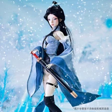 1/4 BJD Doll Cool Girl Female Eyes Faceup Wig Clothes Outfits Resin Toy FULL SET