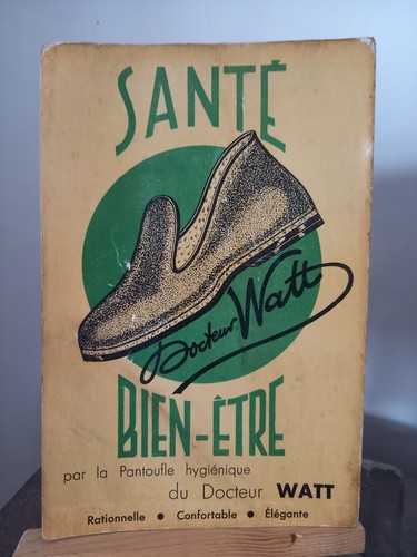 Advertising Cardboard Doctor WATT Slipper Slippers Antique Vintage Health - Picture 5 of 5
