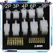 2.8mm 2/3/4/6/9 Way Pin Mini Connector Plug And Socket Kits Motorcycle Car Auto