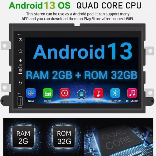 Android 13 Car Radio Stereo Carplay for Ford F150 13-14 Raptor GPS FM Player 32G - Picture 4 of 19