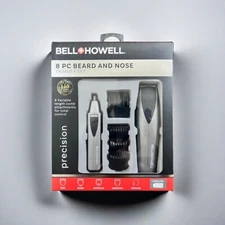 Bell+Howell Multi Purpose Nose & Hair Trimmer Set 8 Piece Cordless