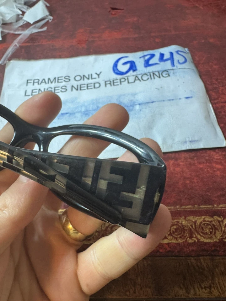 Gafas de sol vintage Fendi FS299 001 59[]18 130 hechas en Italia inserción en frío Foto 4 de 4