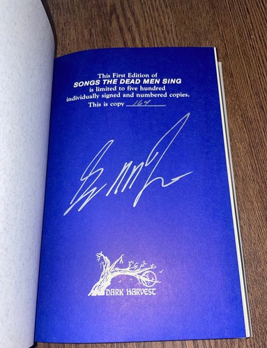 Songs the Dead Men Sing George RR Martin Dark Harvest Signed Numbered - Picture 2 of 7