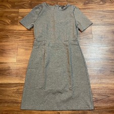 J Crew Mercantile Short Sleeve Ponte Dress Womens Size 2 Gray Back Zipper