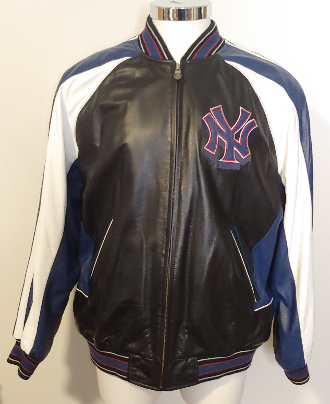 NY Yankees 1999 25th World Series Champions Leather Bomber Jacket