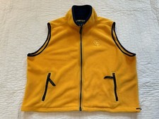 Eddie Bauer EBTEK Men’s Vintage Yellow XLarge Fleece Vest Jacket; 2 Pockets USA