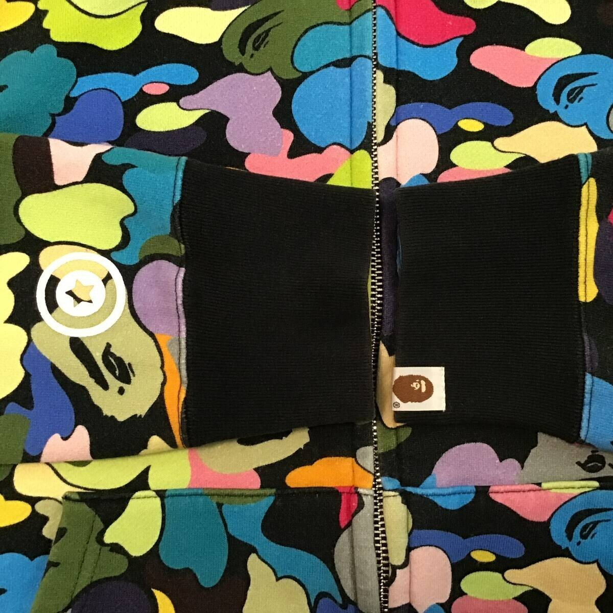 Bape エイプ マルチ　パーカー　Multi camo zip hoodie BAPE Crazy multi camo full zip hoodie A Bathing Ape Size M