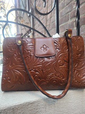 Patricia Nash Rienzo Tooled Florence Purse Bag Satchel -NWT
