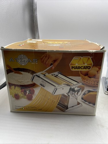 Máquina para hacer pasta Marcato Atlas manivela hecha en Italia caja original vintage - Imagen 8 de 12