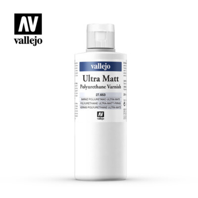 Vallejo Paints & Accessories #VLJ-27653 Ultra Matt Polyurethane Varnish 200ml