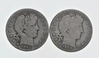 1892-1915 Lot 2 1894-S 1908-D Barber 90% Half Dollars - Coin Collection *944
