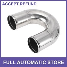 180 Degree Mandrel Exhaust Tube With Bead Roll Diy Custom 3.5od 7.87 Length