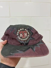 Vintage Texas A&M Aggies Drew Pearson Jagged Edge Strap Back Hat Cap Snap 90s