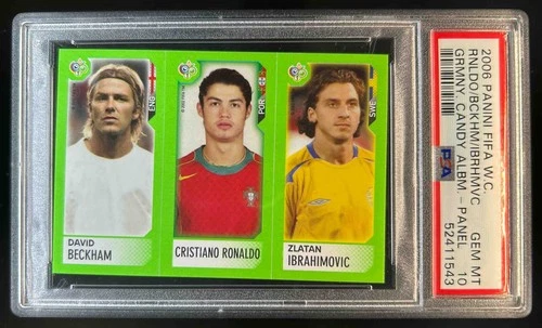 2006 Panini World Cup Germany Beckham Ibrahimovic Ronaldo #49 88 176 PSA 10