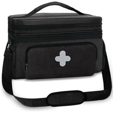 GDNasist Medical Bag Pill Bottle Organizer Emergency Medicine Storage Travel Kit