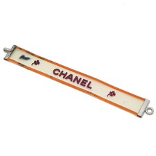 Chanel Rubber Bracelet Women Orange One Size